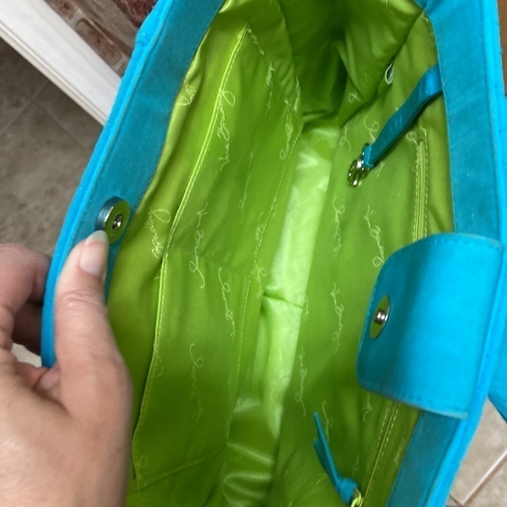 Teal Vera Bradley shoulder bag 2 straps - Picture 6 of 6